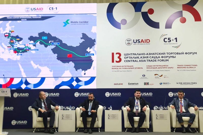 Транскаспийский международный транспортный маршрут принял участие в 13-ом Центрально-Азиатском торговом форуме