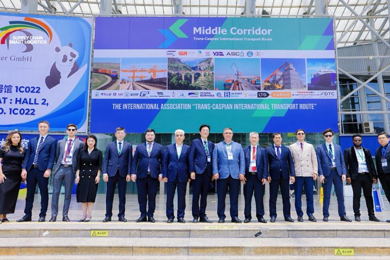 The joint development of the Trans-Caspian International Transport Route was discussed at the exhibition in China